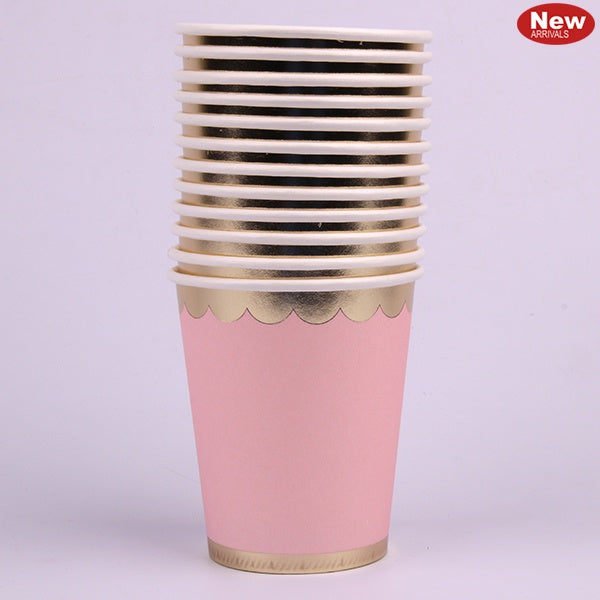 *12pk 200ml Luxe Pink Paper Cups